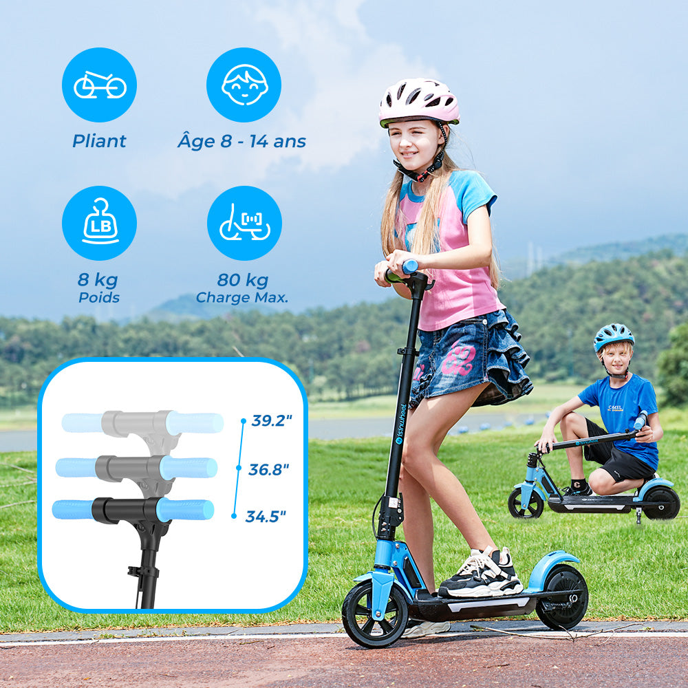 isinwheel® S7 Trotinette Électrique pour Enfants Réglable