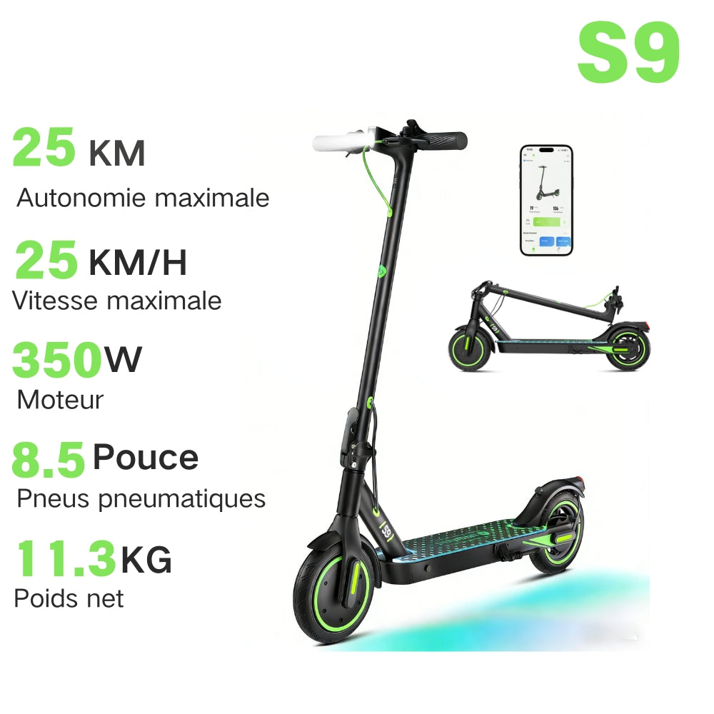 isinwheel® S9/S9Pro Trottinette électrique 350W