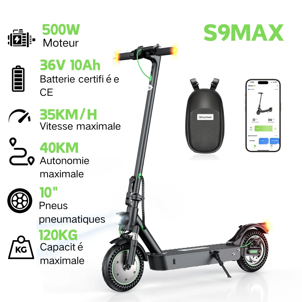 isinwheel® S9/S9Pro Trottinette électrique 350W