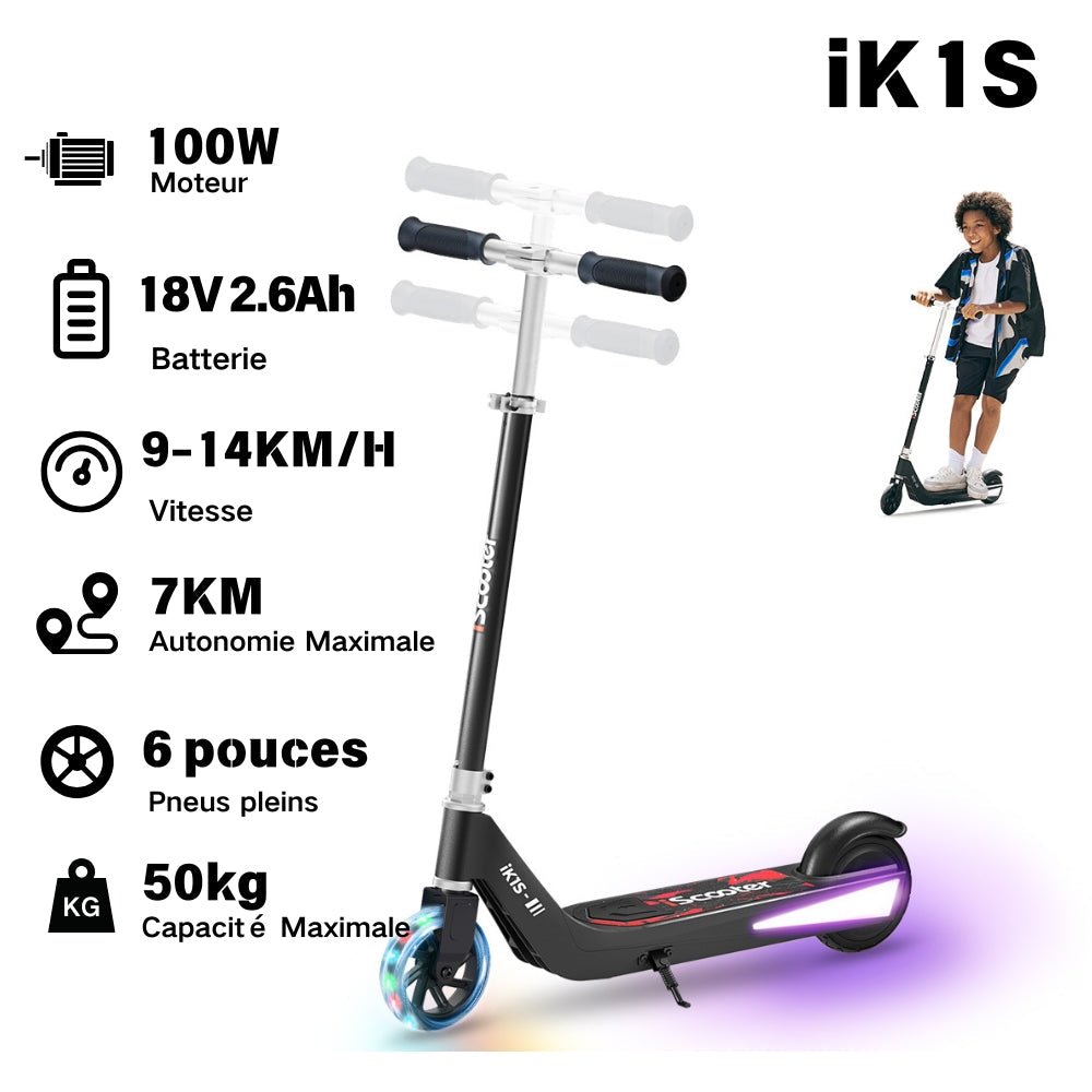 isinwheel S7/S4/iK1S Trottinette électrique réglable pour enfants