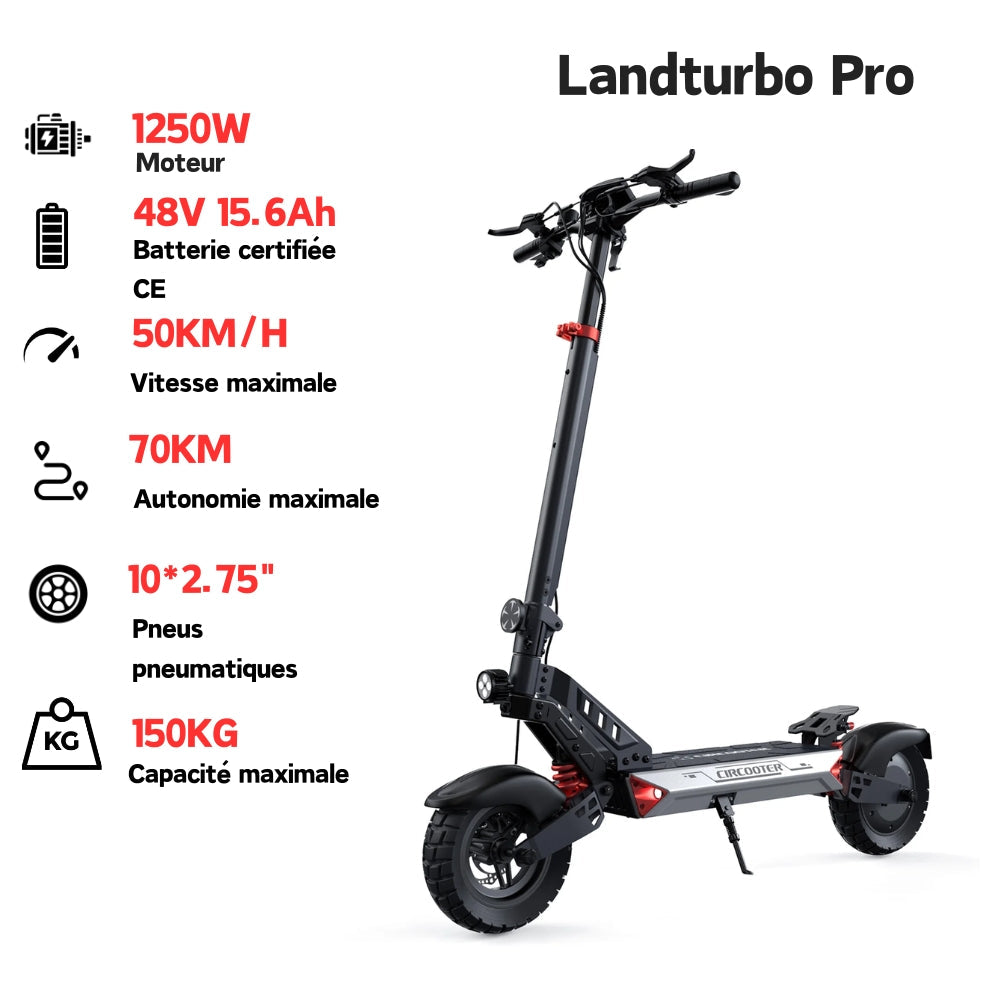 isinwheel® S-NOVA Pro Trottinette électrique tout-terrain 1000W