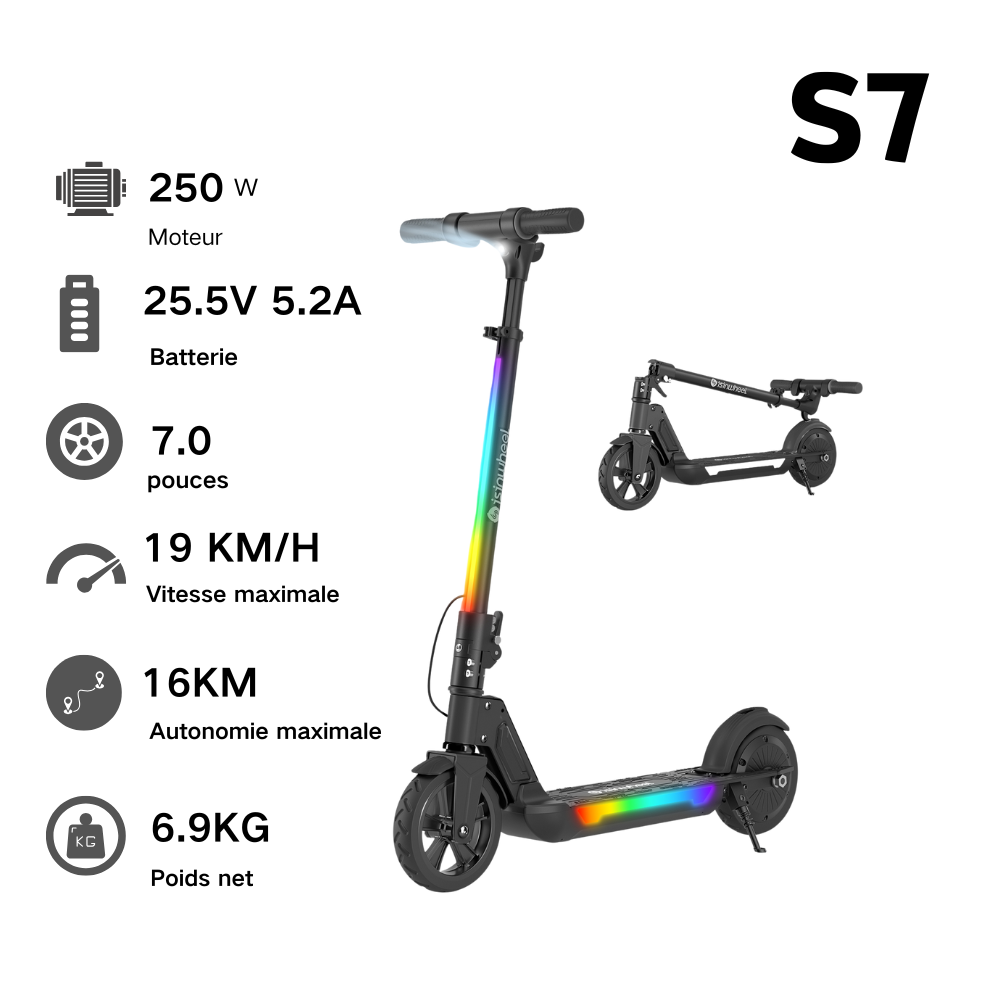 isinwheel S4/S7 /iK1S Trottinette électrique pour enfants