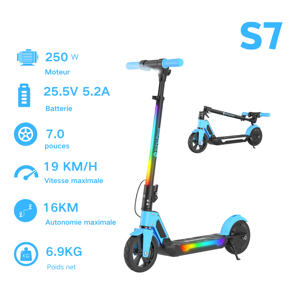 isinwheel S4/S7 /iK1S Trottinette électrique pour enfants