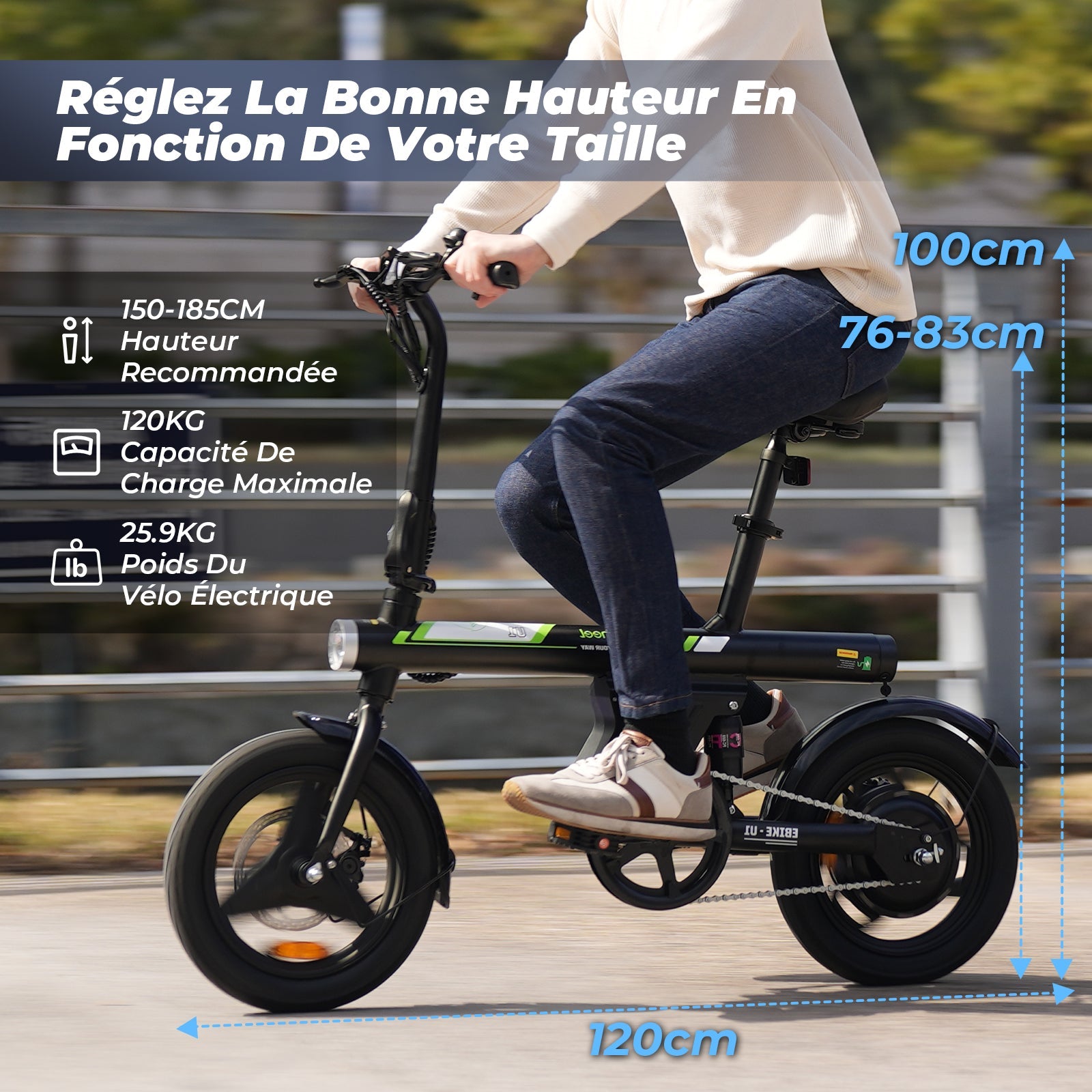 U1 Vélo électrique portable pour les déplacements urbains