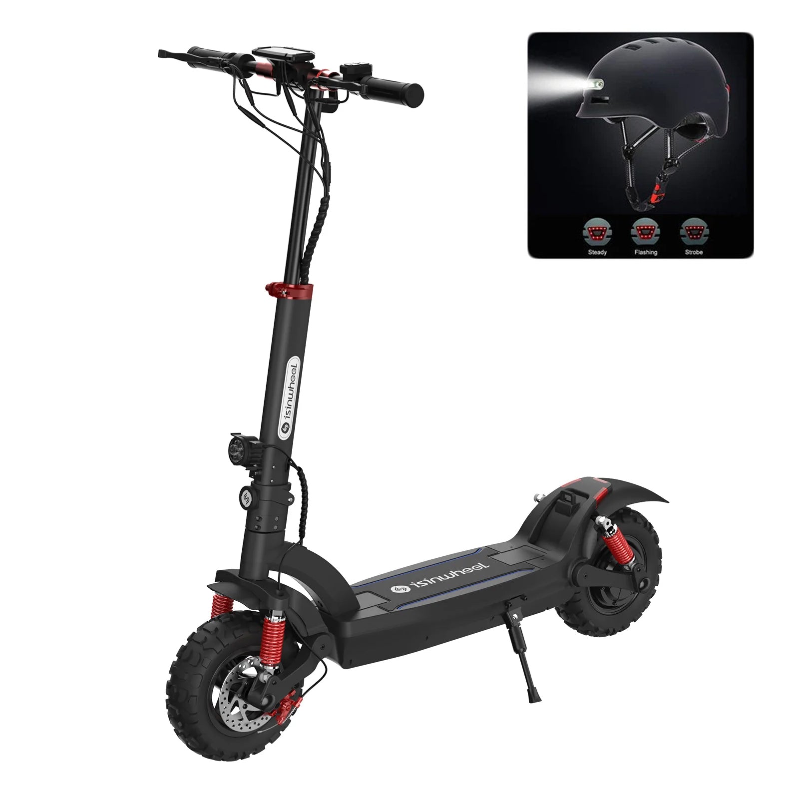 isinwheel® GT2/GT1 Trottinette électrique tout terrain 1200W pour adultes et adolescents