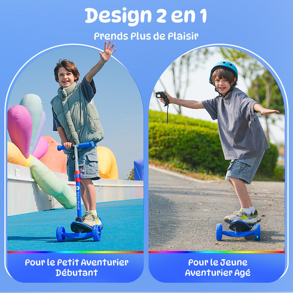isinwheel MiniSpider trottinette électrique 2 en 1 pour enfants