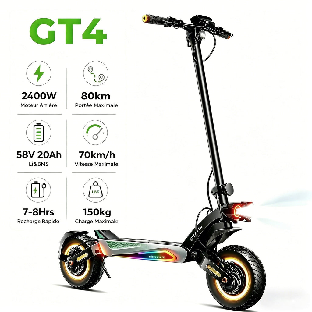isinwheel® GT2/GT1 Trottinette électrique tout terrain 1200W pour adultes et adolescents