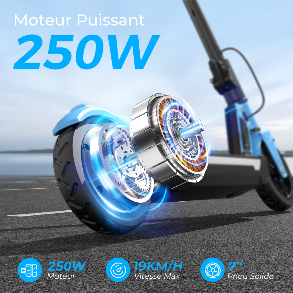 isinwheel® S7 Trotinette Électrique pour Enfants Réglable