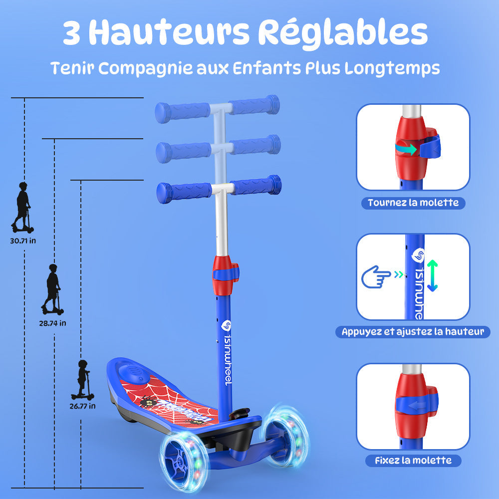 isinwheel MiniSpider trottinette électrique 2 en 1 pour enfants
