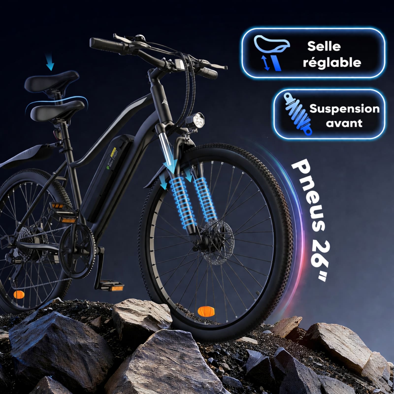 EB3 Vélo électrique tout-terrain pour la navette ou le hors-piste