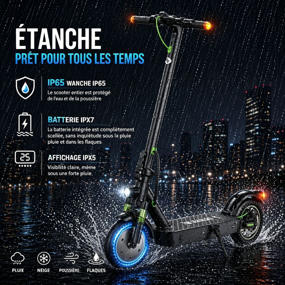 isinwheel® S9MAX Trottinette électrique 500W pour adultes