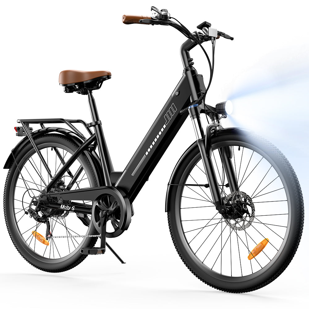 isinwheel UCityS Vélo électrique à cadre bas, batterie amovible, 88 km d’autonomie