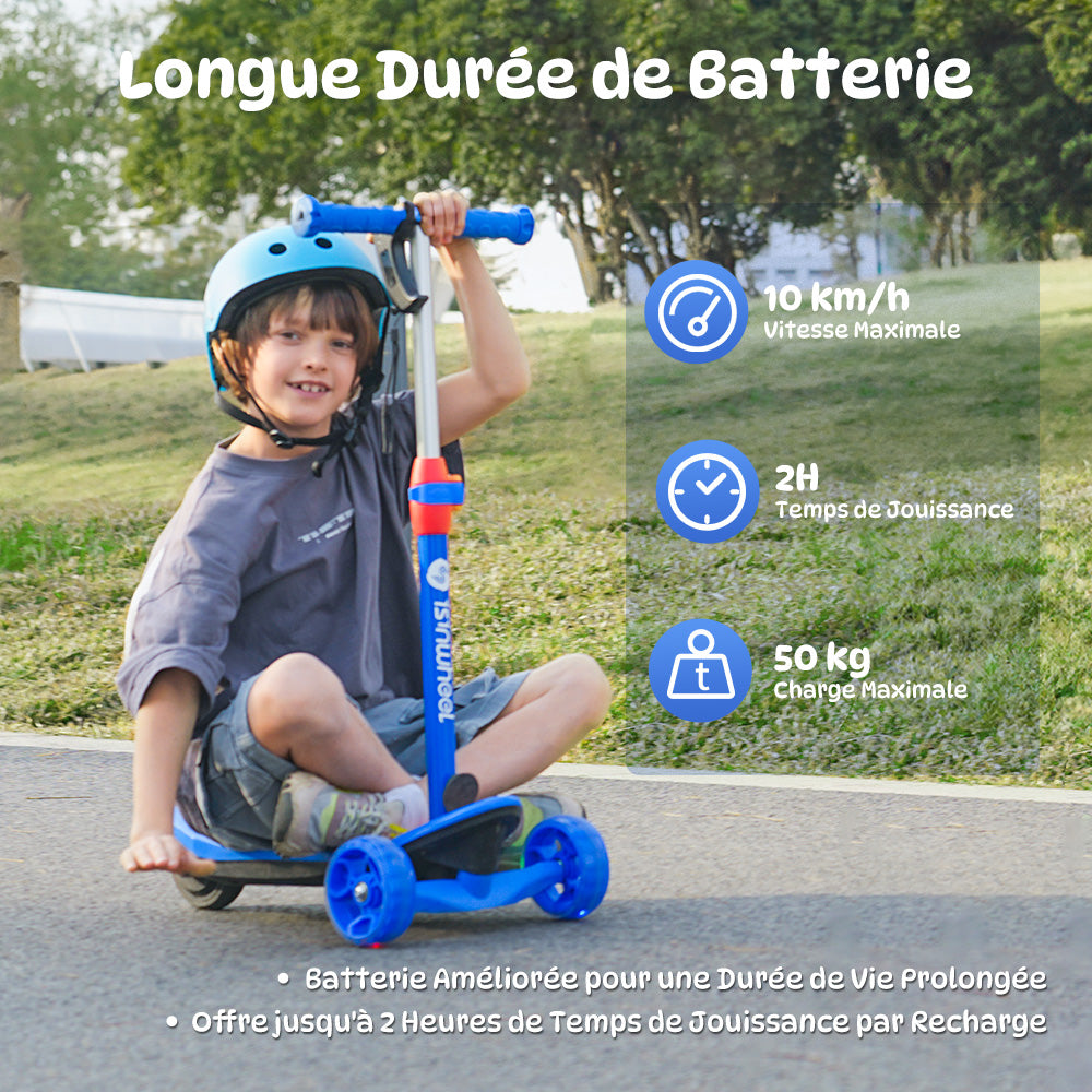 isinwheel MiniSpider trottinette électrique 2 en 1 pour enfants