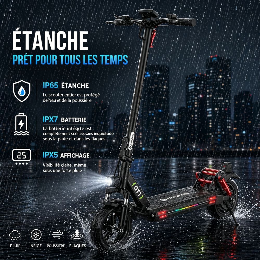 isinwheel GT1 Trottinette électrique tout terrain 800W