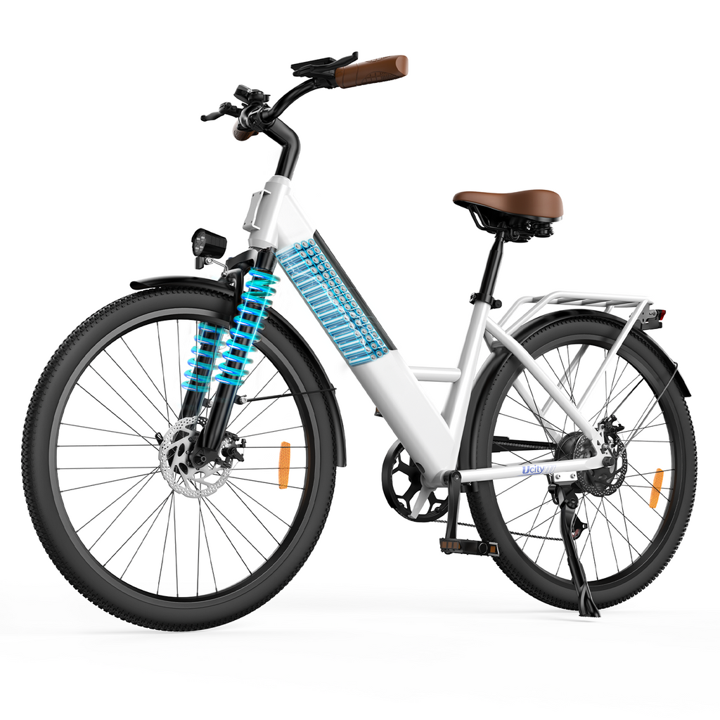 isinwheel UCityS Vélo électrique à cadre bas, batterie amovible, 88 km d’autonomie