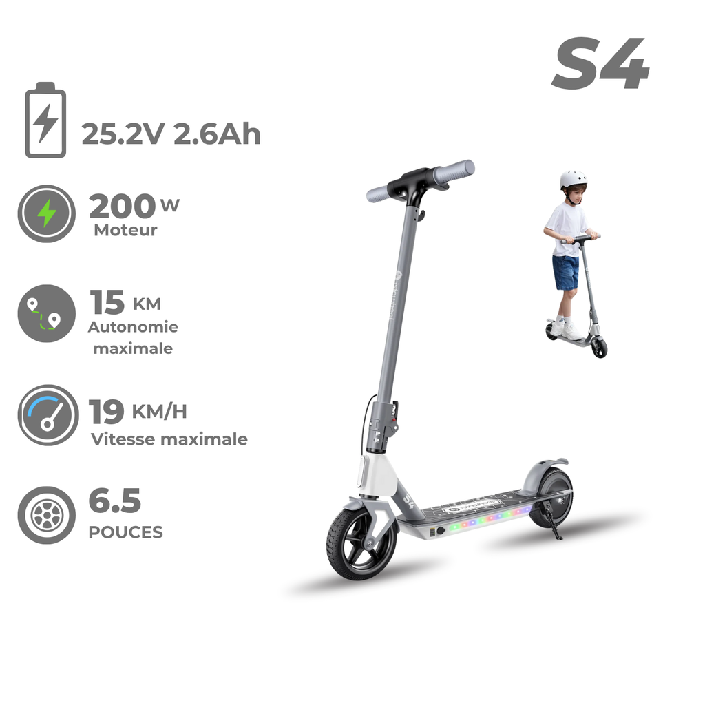 isinwheel S4/S7 /iK1S Trottinette électrique pour enfants