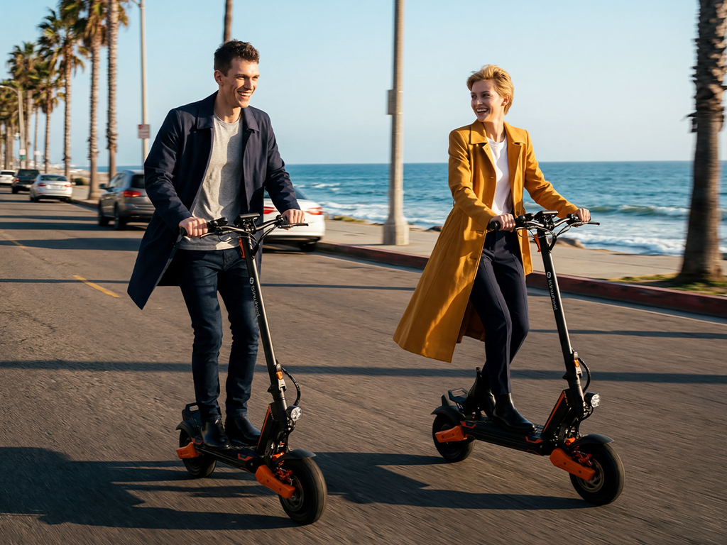 isinwheel GT1 DUAL Trottinette électrique tout-terrain à double moteur 1600W