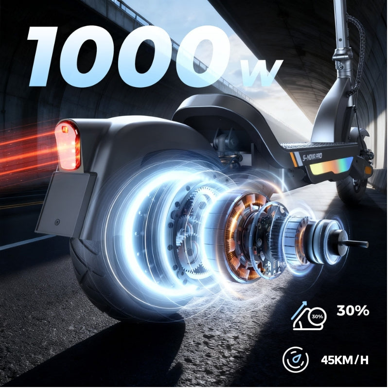 isinwheel® S-NOVA Pro Trottinette électrique tout-terrain 1000W