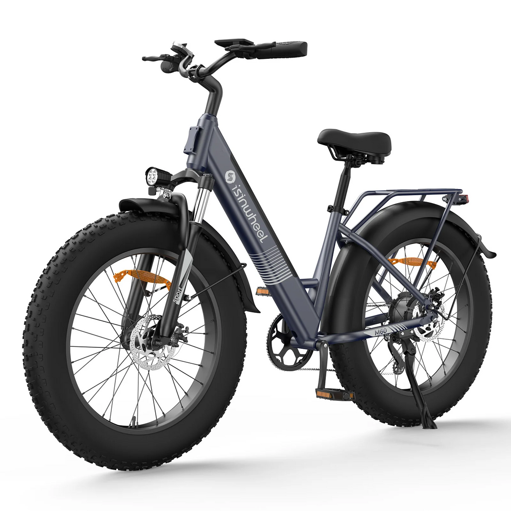 Fat Bike M60 Puissant : Pneus Tout-Terrain, 105km d'Autonomie & Batterie Amovible