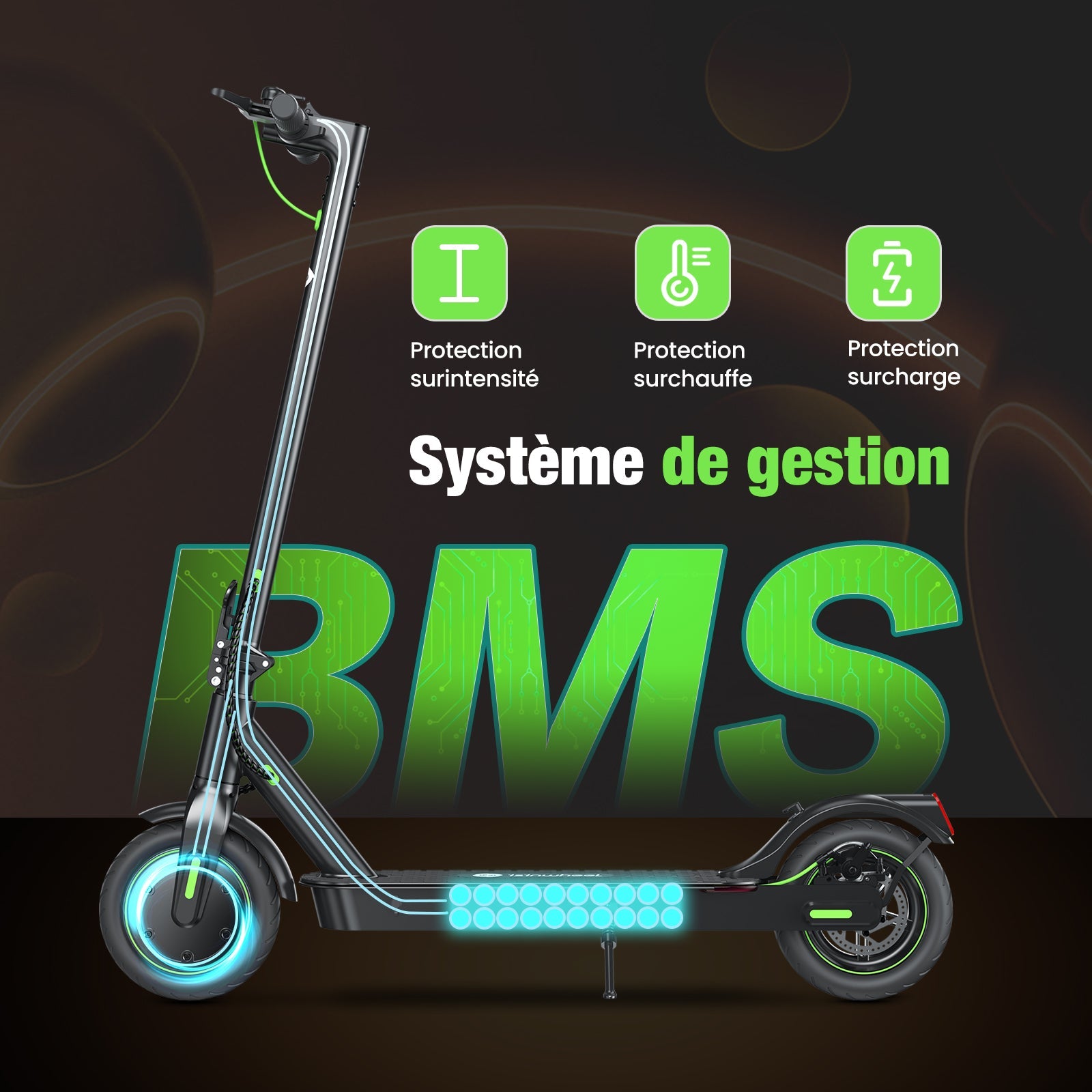 isinwheel® S9/S9Pro Trottinette électrique 350W