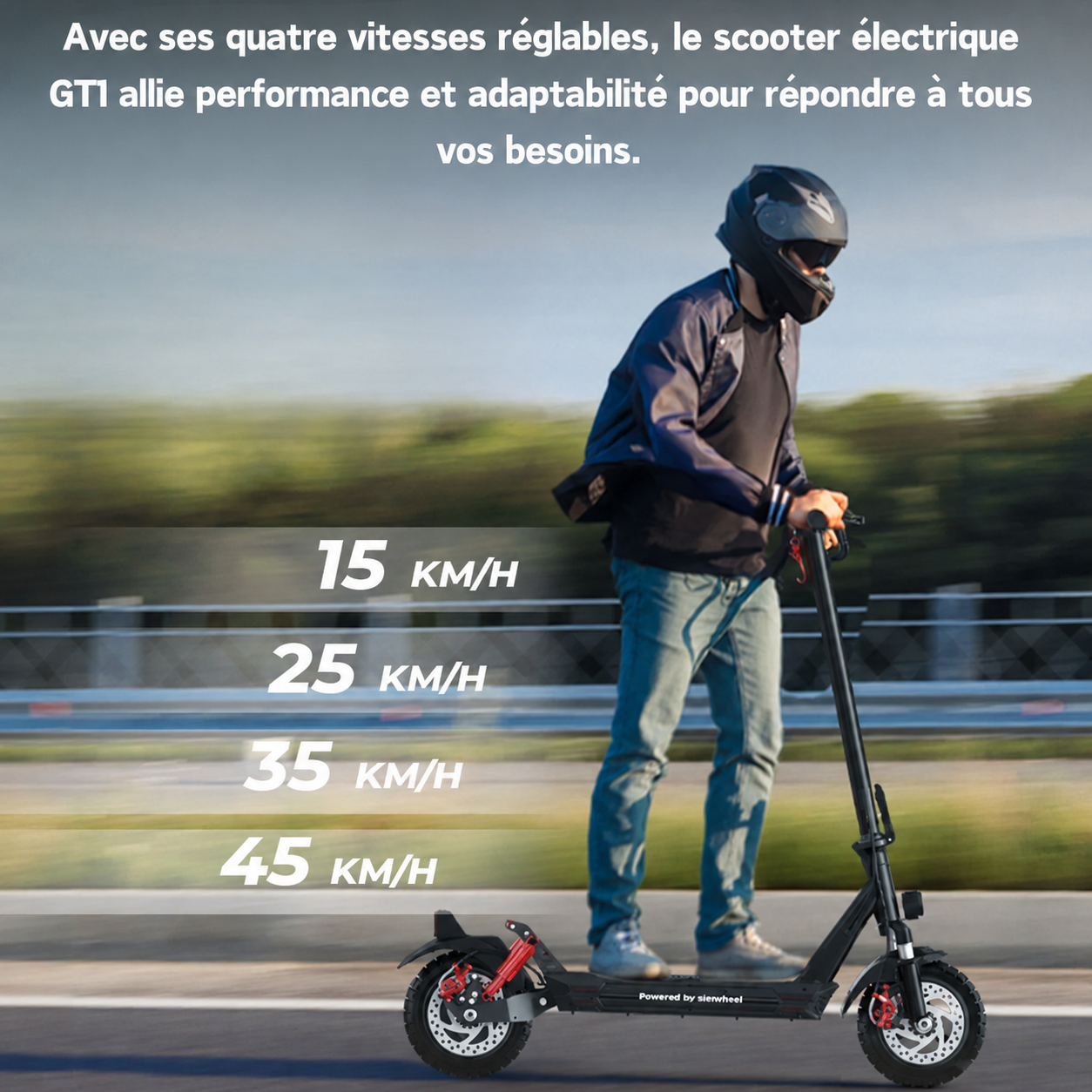 isinwheel GT1 Trottinette électrique tout terrain 800W