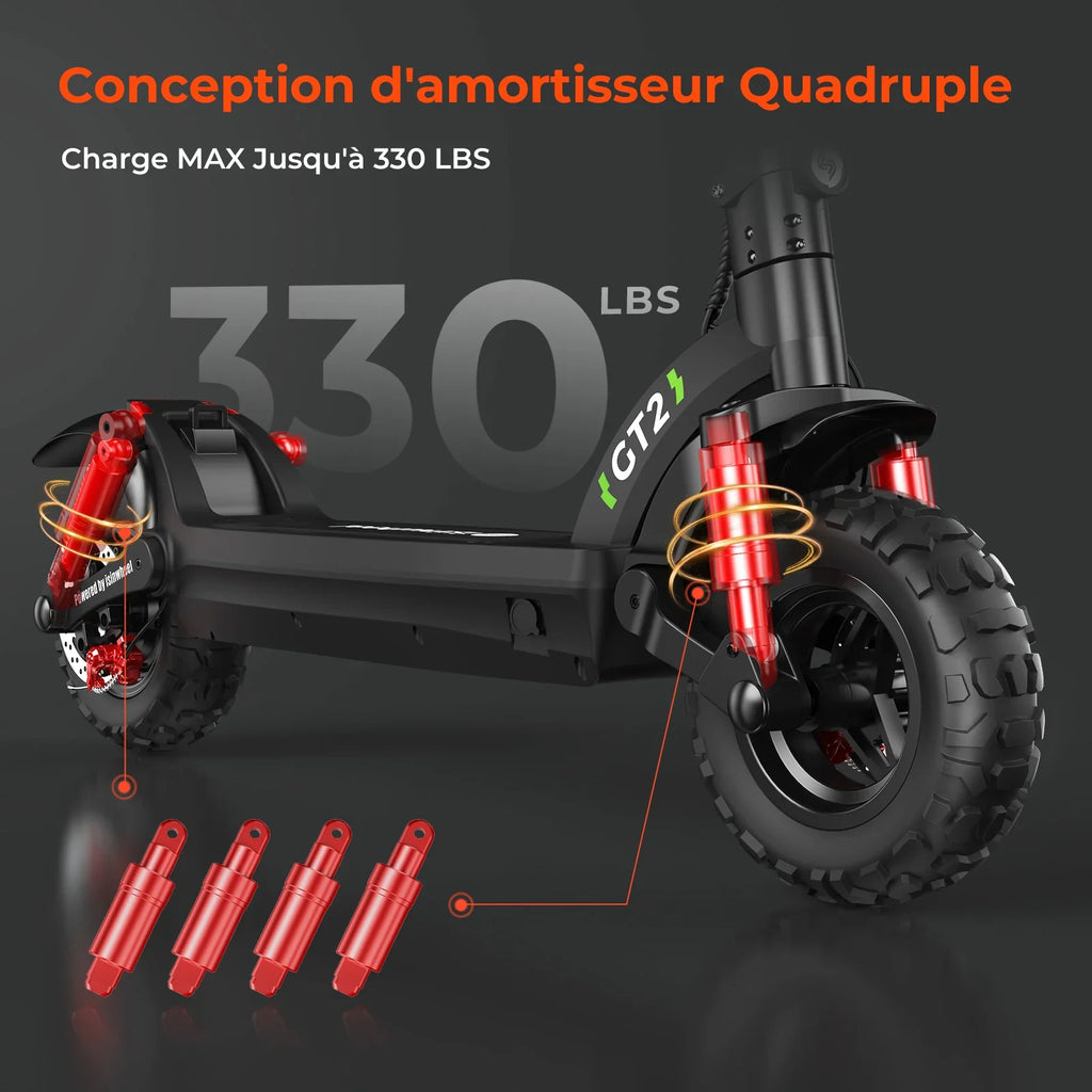isinwheel GT2  Trottinette électrique tout-terrain 1200W