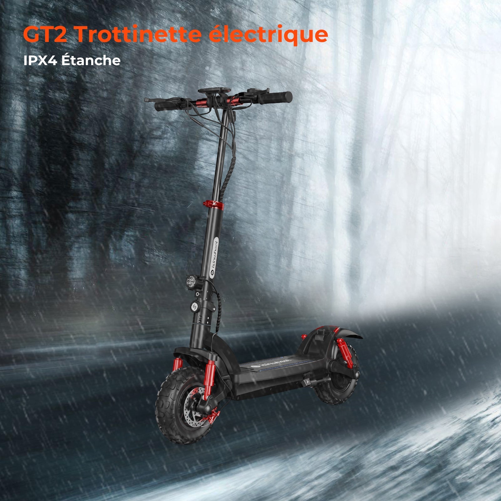 isinwheel® GT2/GT1 Trottinette électrique tout terrain 1200W pour adultes et adolescents