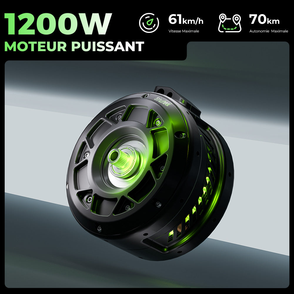 isinwheel H7Pro Trottinette électrique 1200W avec siège