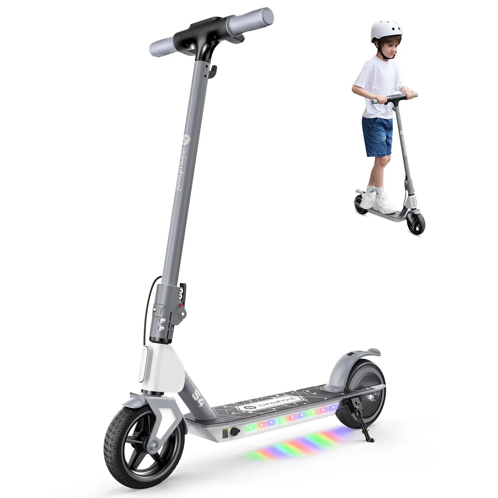 isinwheel® S7 Trotinette Électrique pour Enfants Réglable