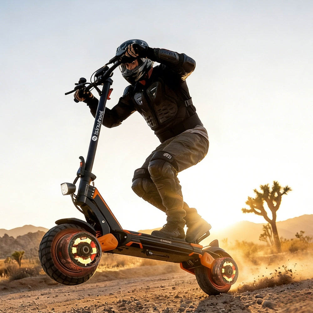 isinwheel GT1 DUAL Trottinette électrique tout-terrain à double moteur 1600W