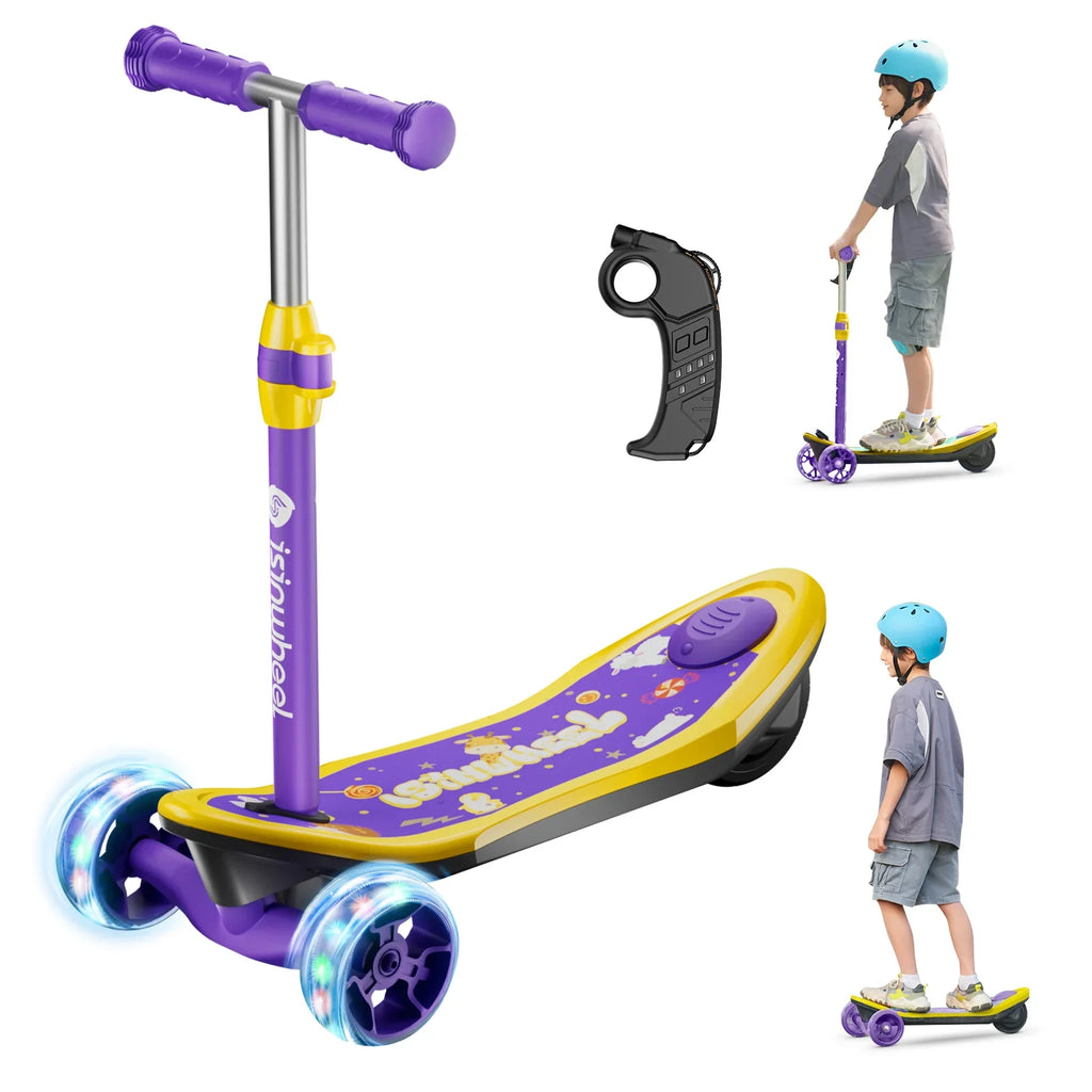isinwheel® Mini trottinette électrique à 3 roues pour enfants