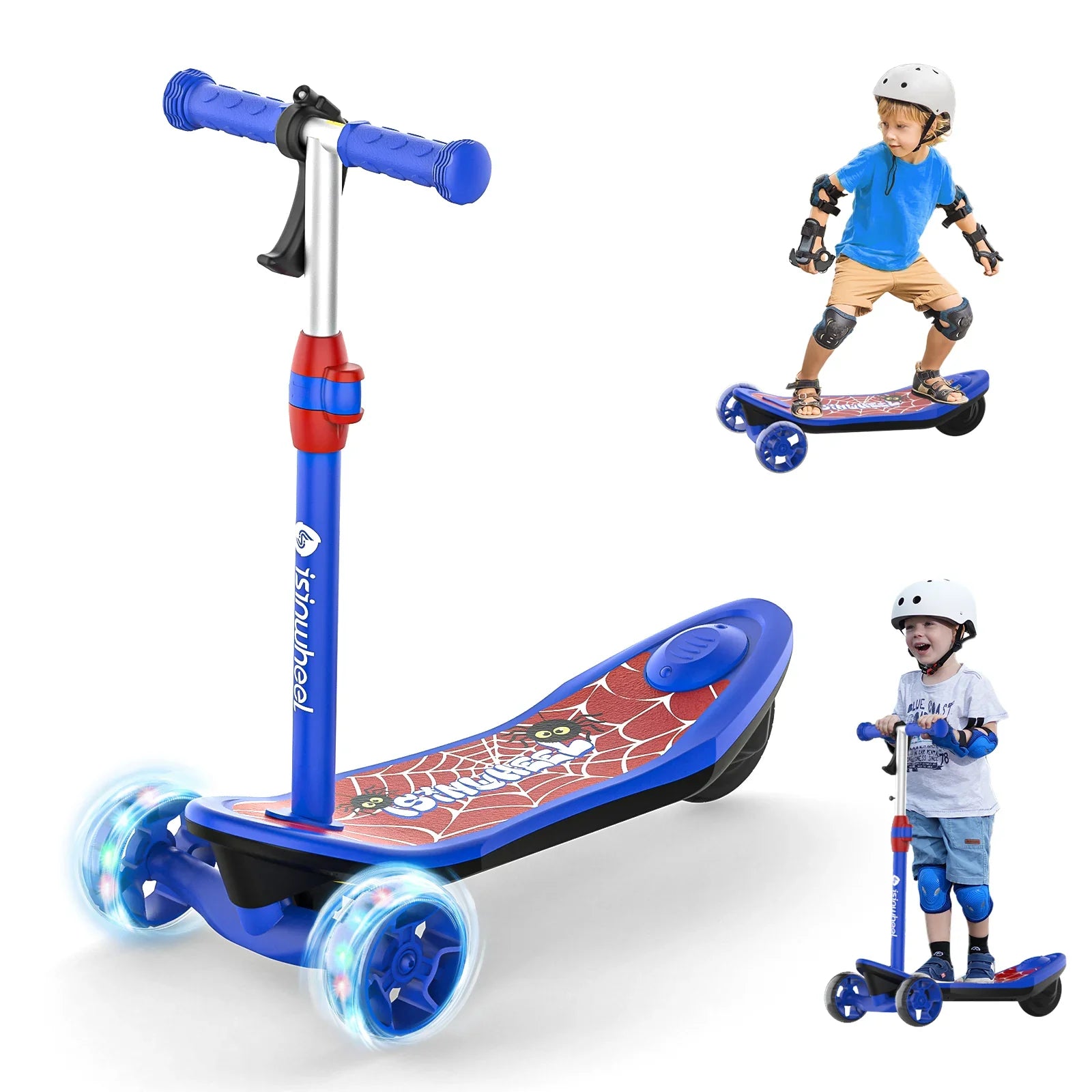 isinwheel® Mini trottinette électrique à 3 roues pour enfants